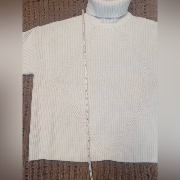 M&S Collection Cream Ivory Ribbed Turtleneck Sweater Women’s Medium - Picture 5 of 6